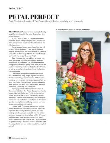 Arizona makeup artist for Editorial Shoot. Dani Christakos, founder of The Flower Garage, for So Scottsdale! Magazine